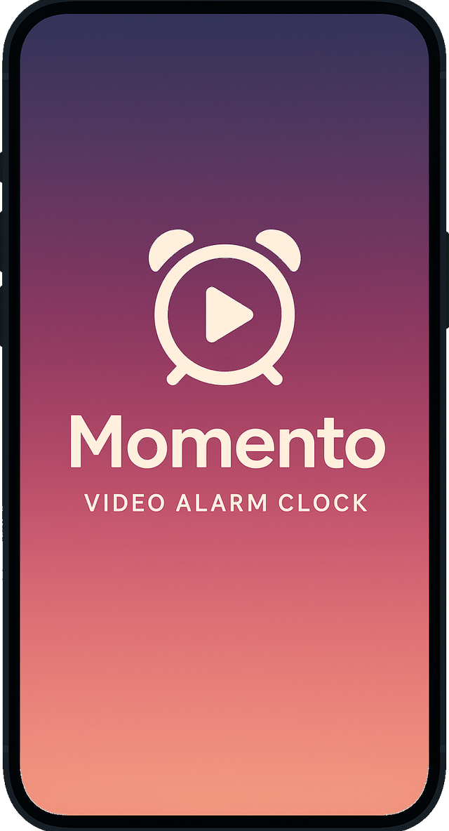 Momento video alarm clock app